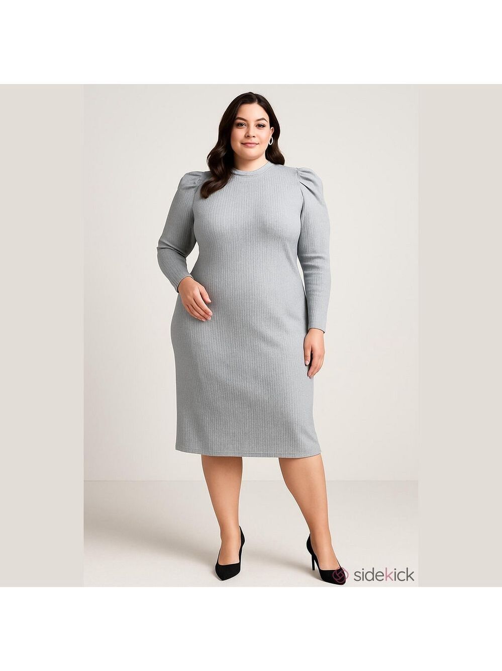 Francesca's Long Sleeve Sweater Dress Beige Large NWT